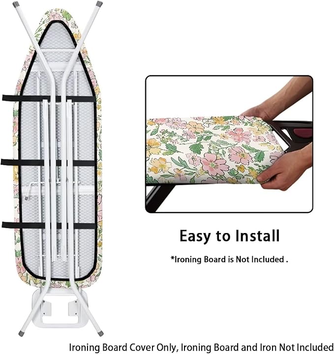 Painting Flower Ironing Board Cover Large Extra Wide Table Top Ironing Board