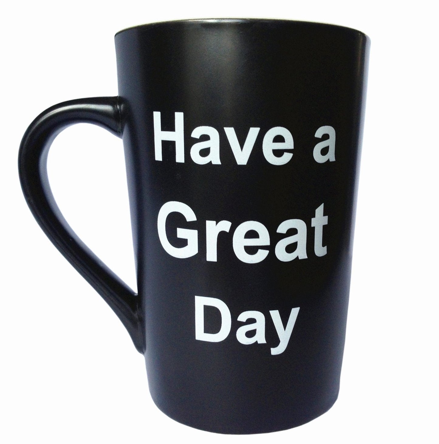 MAUAG Funny Christmas Gifts Unique Coffee Mugs Have a Great Day Cute Cool Ceramic Cup Black, Best Holiday and Birthday Gag Gifts, 15 Oz