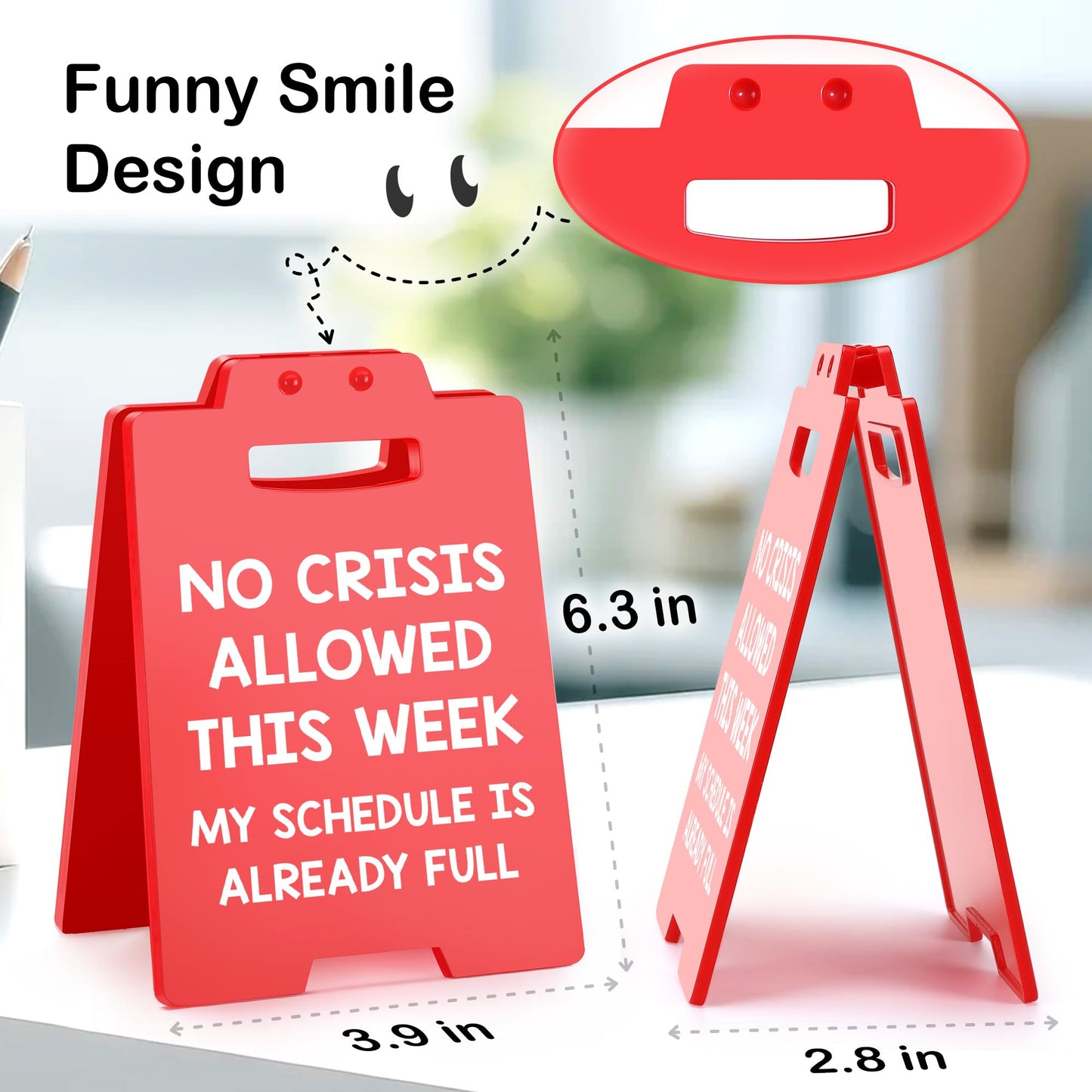 Funny Office Desk Decor Boss Birthday Gift for Women Men Boss Lady, Teacher Nurse Principal Appreciation Gifts, Bosses Day Gifts for Women, Supervisor Manager Secretary Coworker Cubicle Decor Red Sign