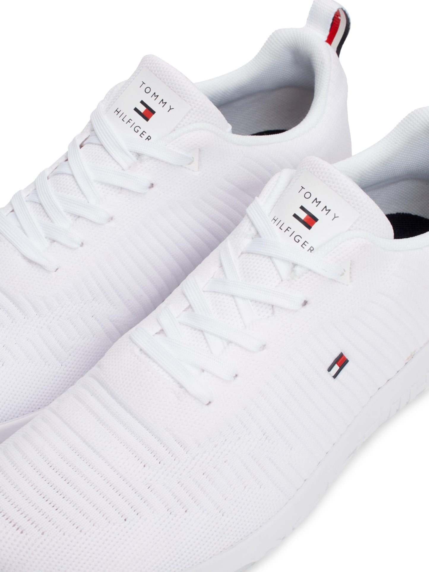 Tommy Hilfiger Men’s Corporate Knit Rib Runner Trainers, White (White), 9