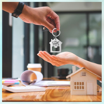 Jingmore 30 Pcs New Home Keychains Bulk Estate Agent Gifts Guests Bottle Opener House Keyrings Housekeeping Gift Housewarming Favors
