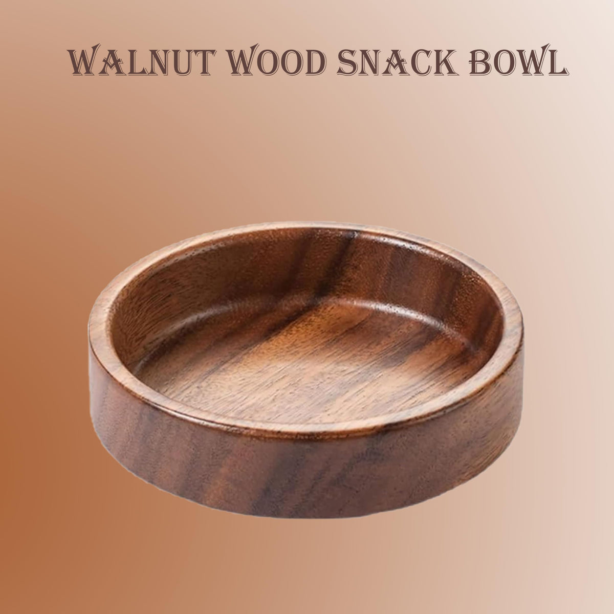 LXFNDZW Walnut Wood Snack Bowl, 5.7-Inch Natural Handcrafted Nut Bowl for Nuts, Candy, Snacks | Perfect for Coffee Table, Living Room, Dining | Rustic Home Decor Kitchen & Party Serving
