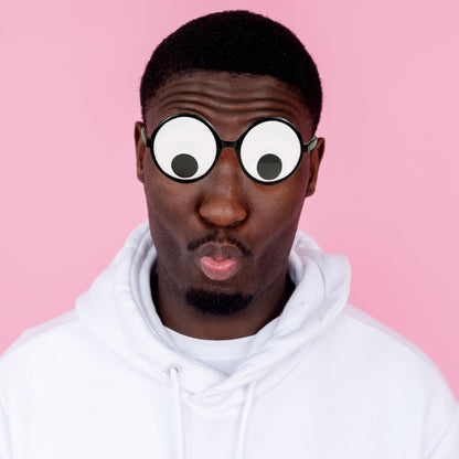 HOHAJIU Googly Eyes Glasses, Funny Glasses Pranks Toy, Novelty Shaking Giant Eye Glasses, Funny Costume Accessories for Dress Up Party, Halloween or Birthday Party Favors, Party Supplies （6PCS）