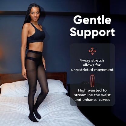 FM London 5-Pack Tights for Women - Comfortable Women's Tights with Stretch Fit Design - 40 Denier - Available in Black, Nude & Navy Colours - Soft and Durable Construction for All Occasions