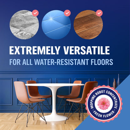 Floor Cleaner for robot vacuum with mop 750ml - ceramic, porcelain and stoneware tiles for 30-50 cleaning cycles