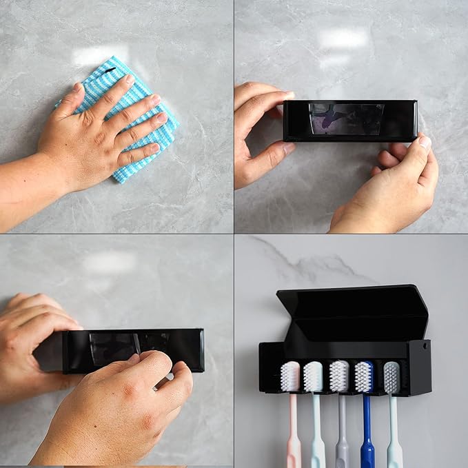 5 Slots Wall Mount Toothbrush Holder