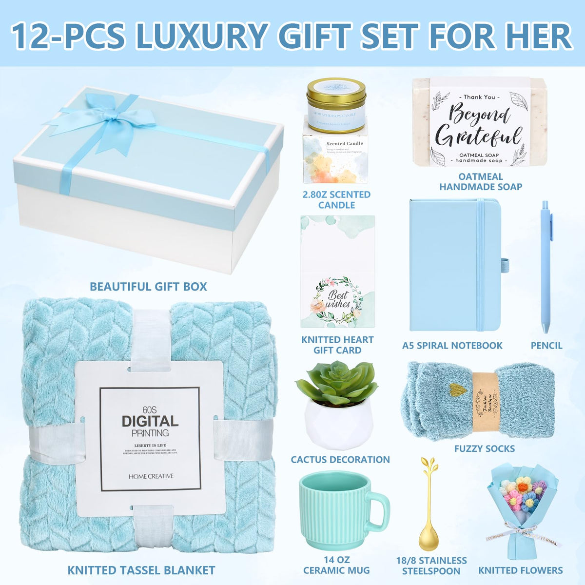 Self Care Gifts for Women Get Well Soon Gift Baskets Spa Care Gifts Set Sympathy Inspirational Thinking of You for Her Mom Wife Girlfriend Sister Friend
