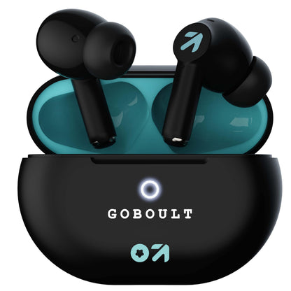 Boult K40 True Wireless in Ear Earbuds with 48H Playtime, Clear Calling 4 Mics, 45ms Low Latency Gaming, Premium Grip, 13mm Bass Drivers, IPX5, Type-C Fast Charging, BTv 5.3 Ear Buds (Electric Black)