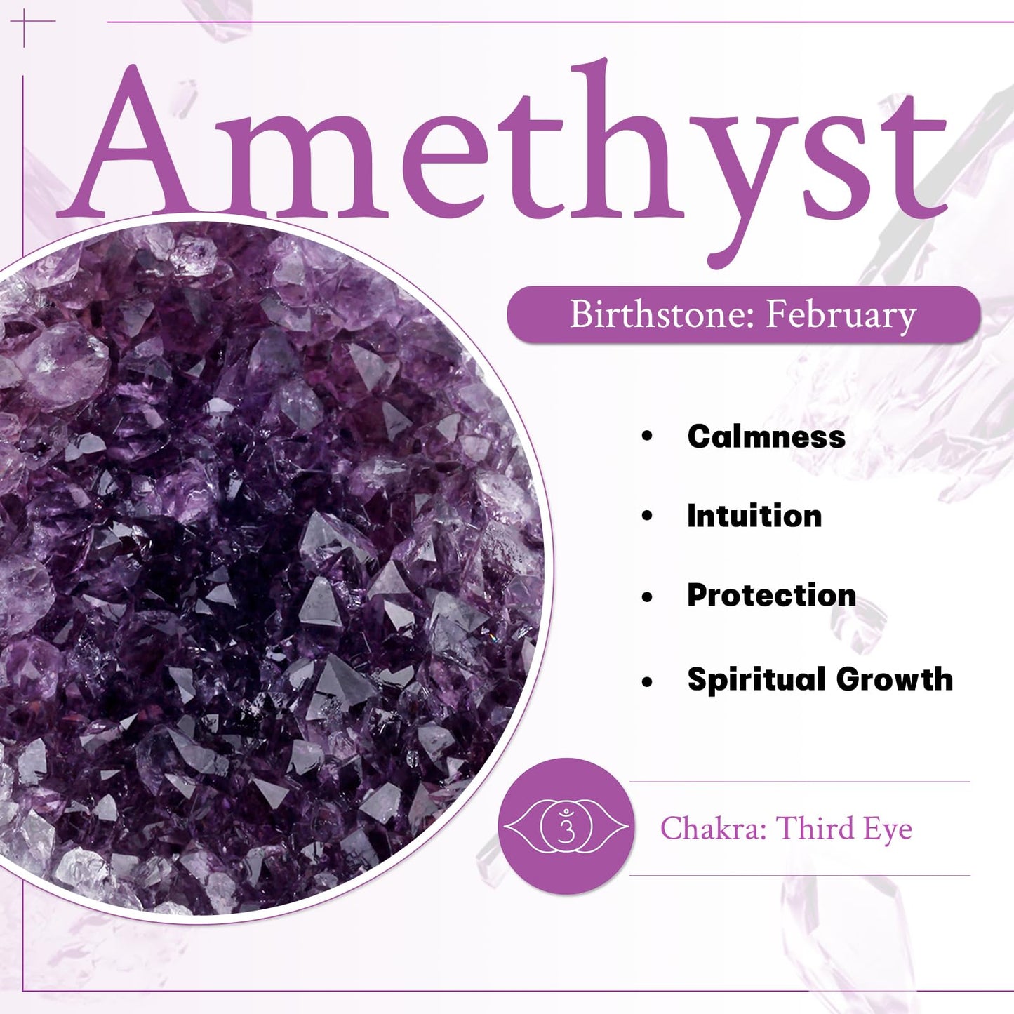mookaitedecor Natural Amethyst Crystal Cluster Specimen Stone for Crystals Healing Reiki Home Decoration(0.44-0.66 LB)