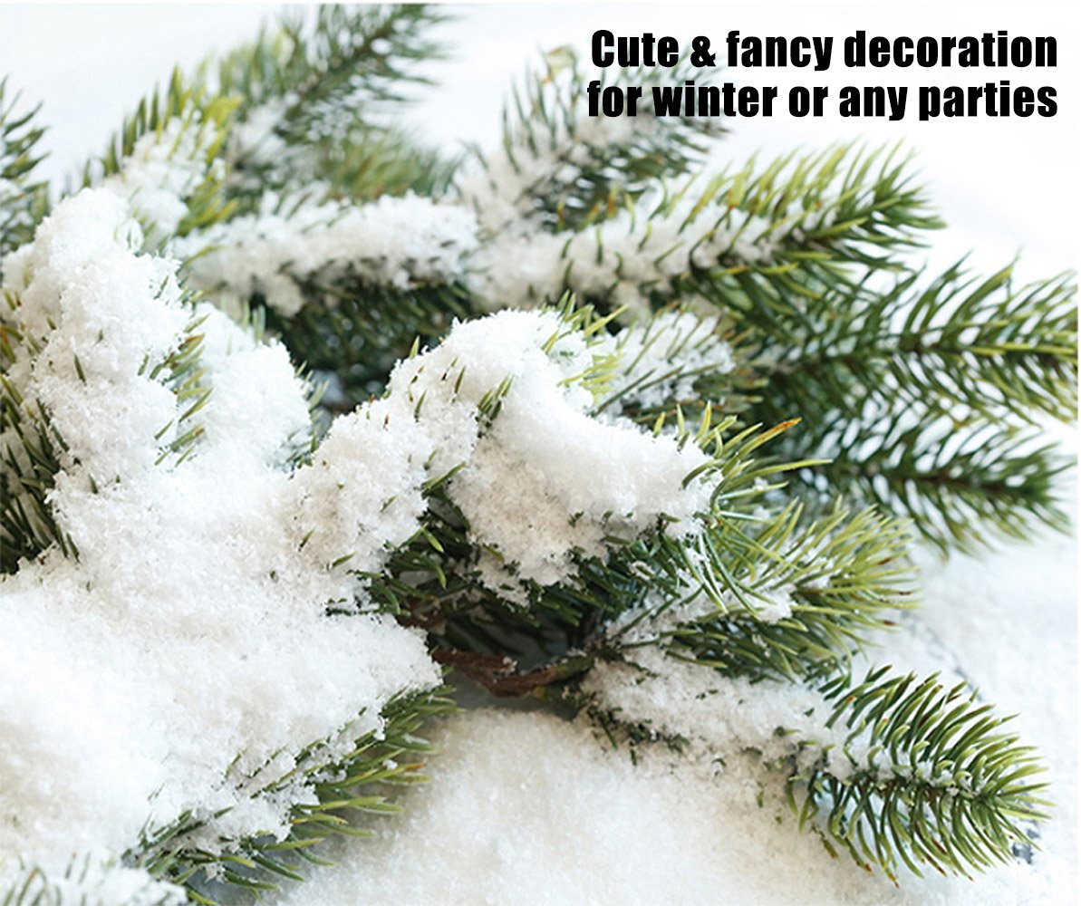 EriCraft Artificial Snow,8 Liters, 9.2 oz, Plastic Snow for Decoration and Handcraft