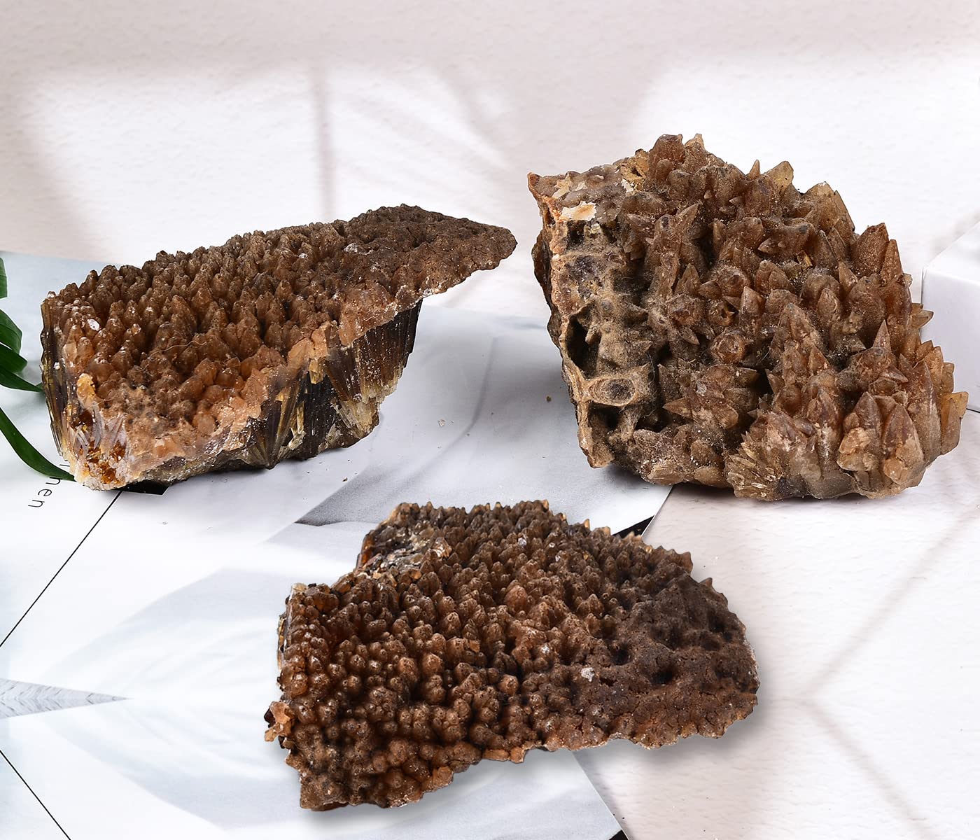 JIC Gem Raw Amber Calcite Crystal Natural Rock Cluster Geode Large Irregular Mineral Gemstone Reiki Healing Home Decor 1.54-1.98 Lbs