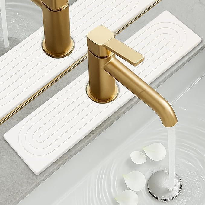 Small Stone Faucet Mat for Kitchen Sink Tray Diatomaceous Earth Quick Dry