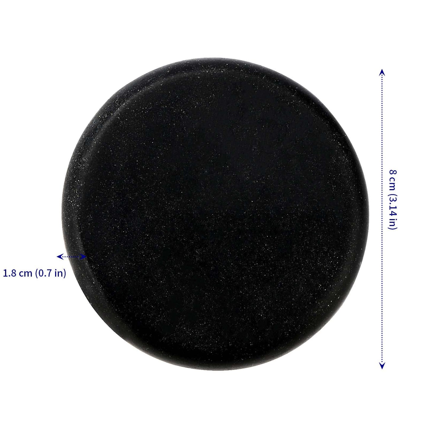 SOUJAP 22 Pack 3.15 Inch Basalt Massage Stones, Large Massage Hot Round Stones, Black Essential Basalt Rocks for Relaxation, Home Spa
