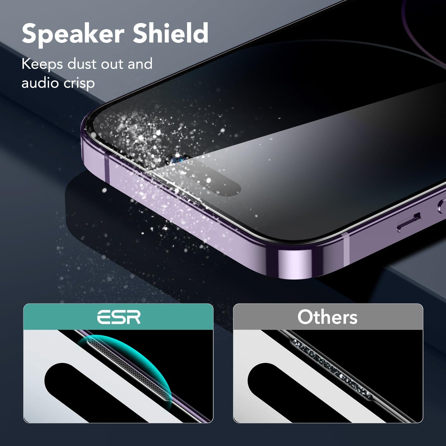 ESR 3 Pack for iPhone 15 Pro Max Screen Protector, [9H Hardness] [Military Grade Shatterproof] Full Coverage Tempered Glass Film with Easy Installation Tool, HD Clear, Scratch Resistant