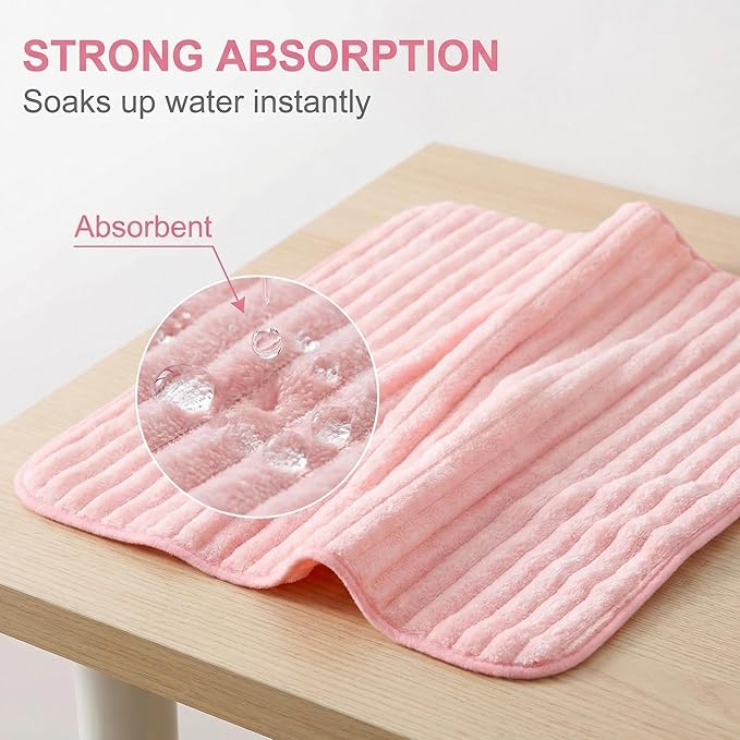 4PCS Pink Microfiber Hand Towels