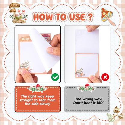 Fuyoooo Mushroom Gifts Set for Women Include Mushroom Ballpoint Pens Sticky Notes Stickers Office Stationery Supplies for Xmas Gifts Theme Birthday Party Favor Decor