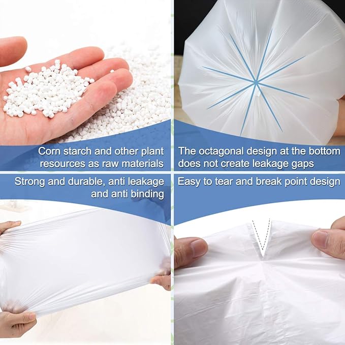 XUXRUS Bathroom Small Trash Bags 3 Gallon Garbage Bags