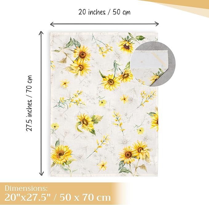 Maison d' Hermine Kitchen Towels Set of 3 100% Cotton 27.50" x 20" Reusable