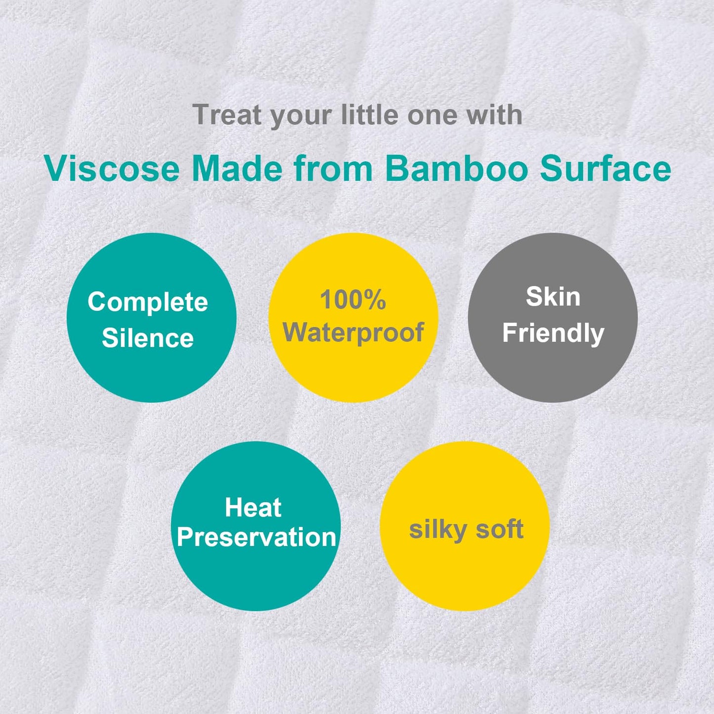 Waterproof Mattress Protector, Quilted Mattress Cover for Moses Basket Mattress & Silver Cross Stroller Bassinet Mattress, 2 Pack, Ultra Soft Surface, White