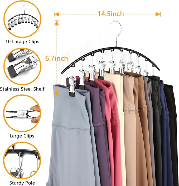 Legging Hangers for Closet Organizer, Hat Hangers for Closet 2 Pack