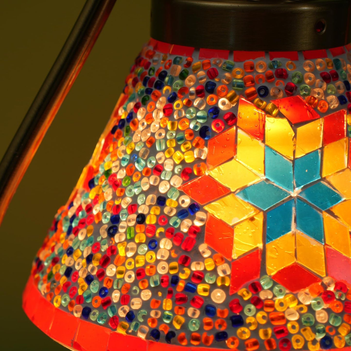 CAutoMart Candle Warmer Lamp Turkish Table Lamp, Mosaic Lamp, Wax Melt Warmer, Moroccan Mosaic Lamps, Antique Design, Adjustable Brightness，Suitable for Mood Lighting for Home Decor