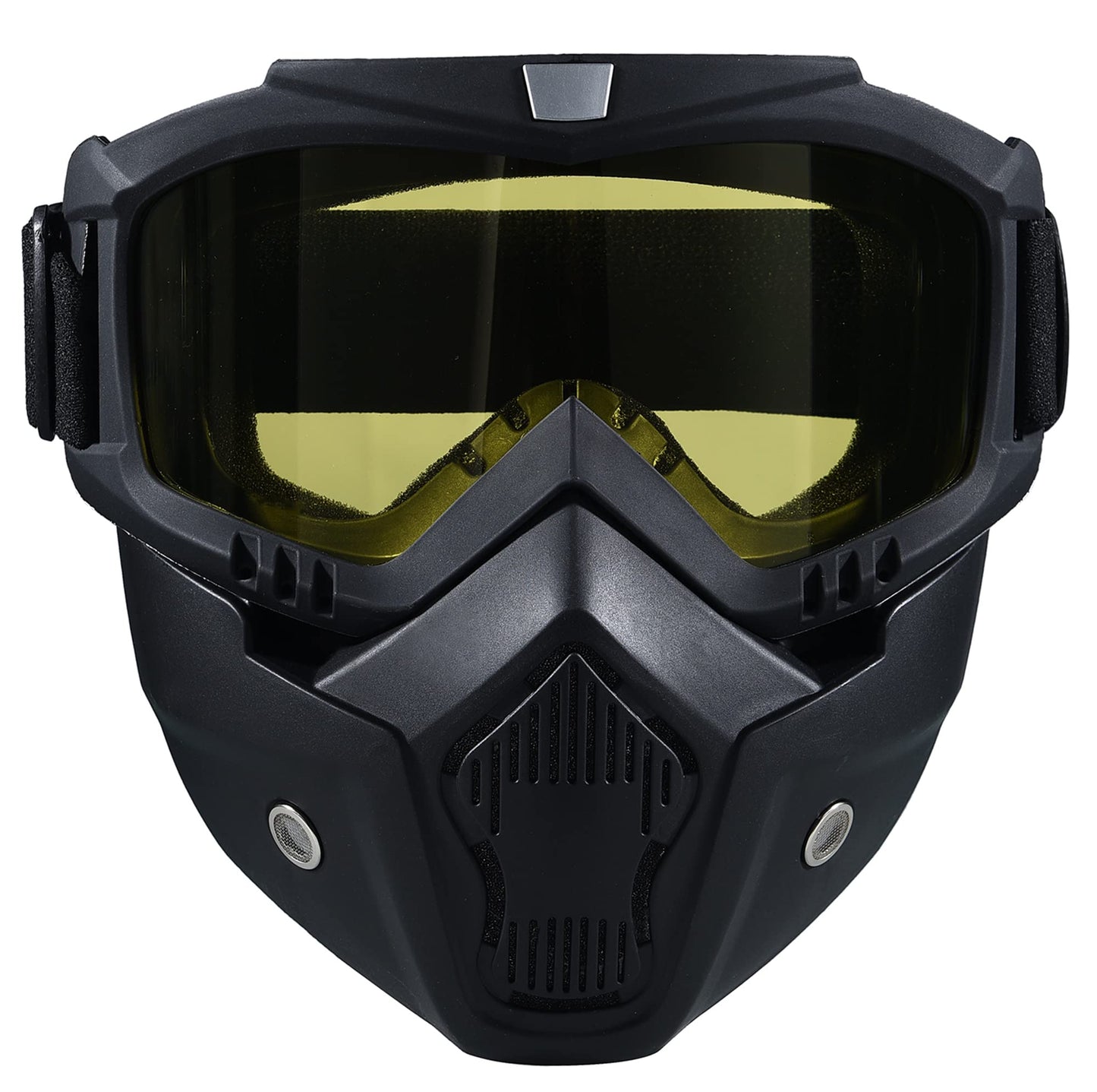 Paintball Mask Anti Fog, Full Face Tactical Mask Goggles Detachable for Motorcycle Cycling Skiing Halloween CS Game Cosplay (Yellow)