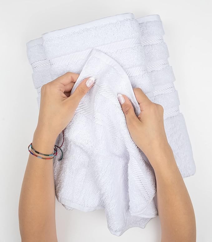 American Soft Linen Luxury 4 Piece Bath Towel Set, 600 GSM 100% Cotton Turkish
