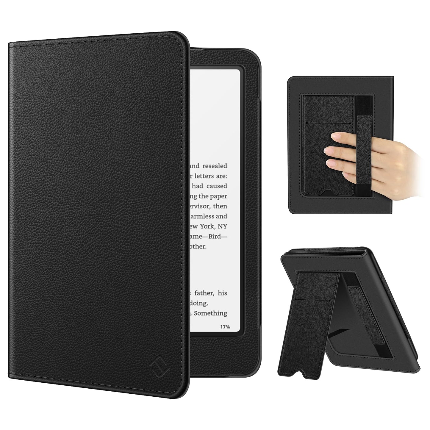 FINTIE Case for 7"/6.8" Kindle Paperwhite(12th/11th Generation-2024/2021) and Kindle Colorsoft Signature Edition - Foldable Stand Cover Auto Wake/Sleep for Paperwhite 2024, Black