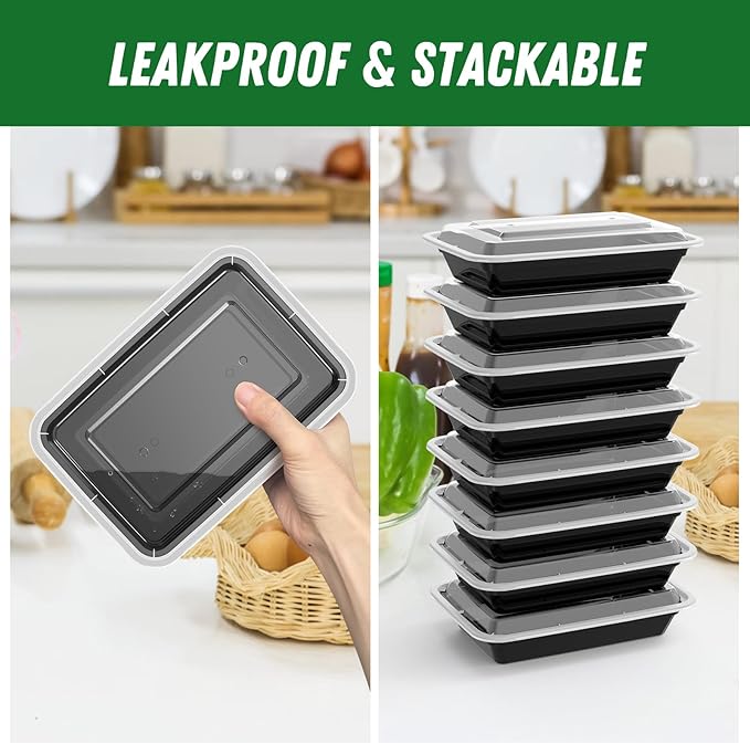 50 Pack 28 oz Meal Prep Containers Reusable