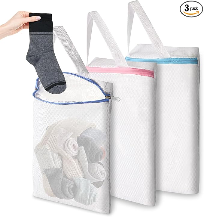 3-PACK Hanging Mesh Laundry Bags