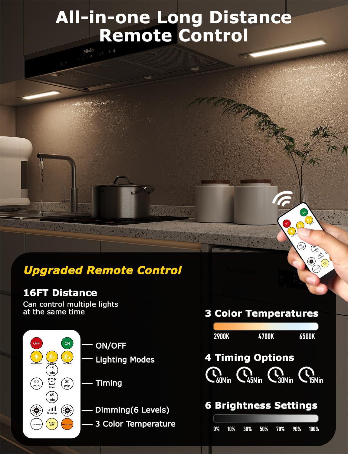12" Ultra-Thin Under Cabinet Lighting Wireless, Aluminum Alloy Under Counter Lights for Kitchen, 3-Color-Temps Magnetic Closet Lights, Rechargeable Motion Sensor Light Indoor (2Pack, Silver)