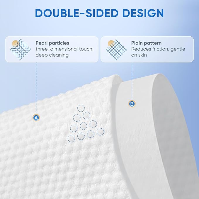 Disposable Face Towels, Biodegradable Ultra Soft Washcloths