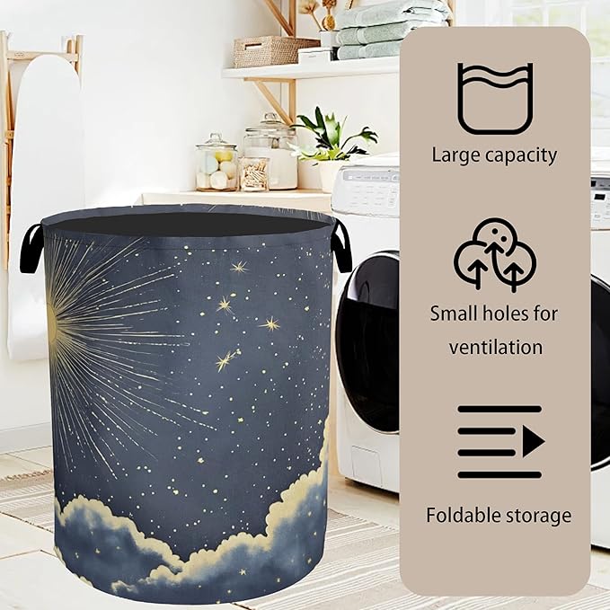 Sun Cloud Gothic Laundry Basket