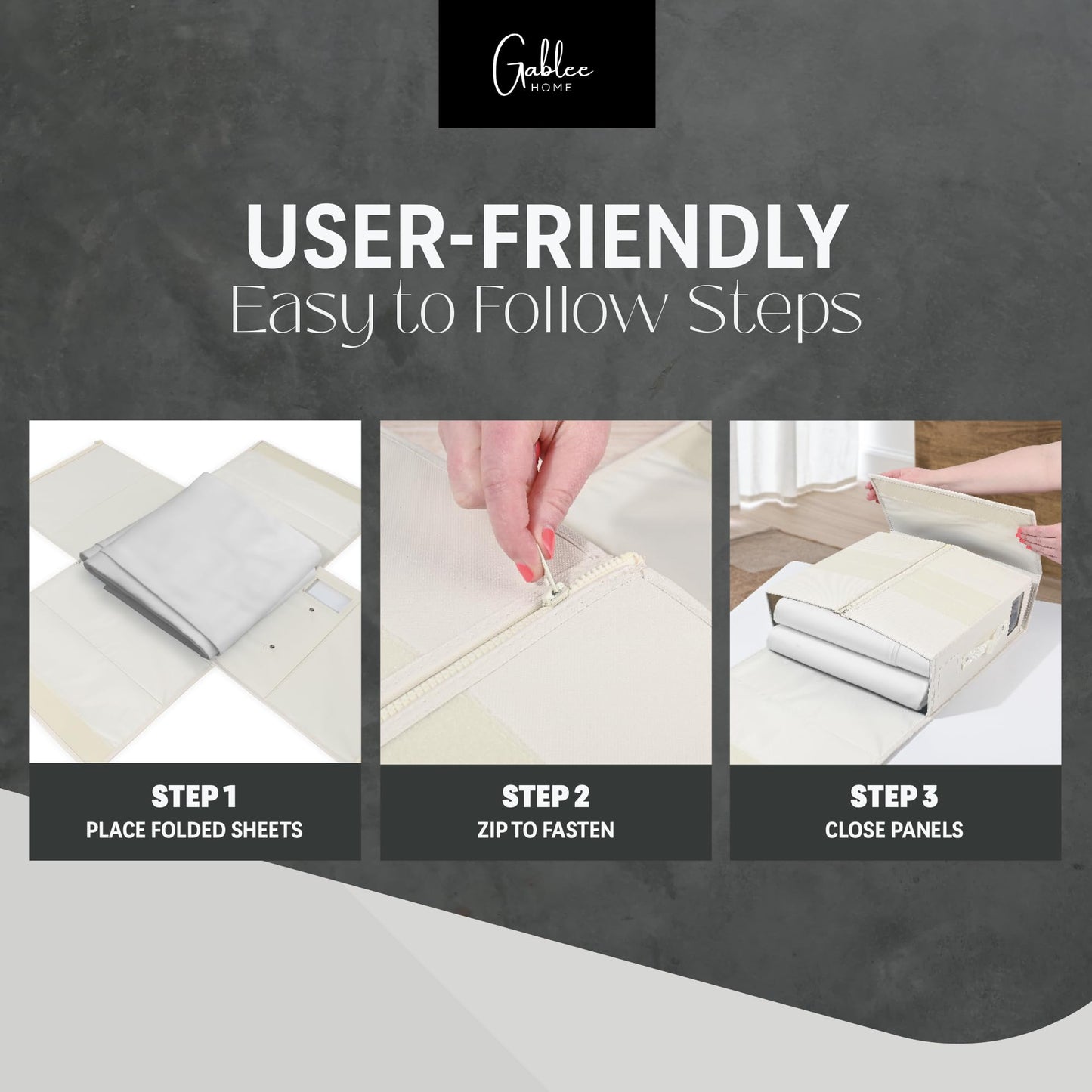 Bed Sheet Organizer Set - 4 Pack Premium Foldable Organizers for Sheets, Comforters, & Linens - Fits Neatly in Closet or Under Bed - Sturdy Oxford Cloth with Premade Labels - Home Storage Solution