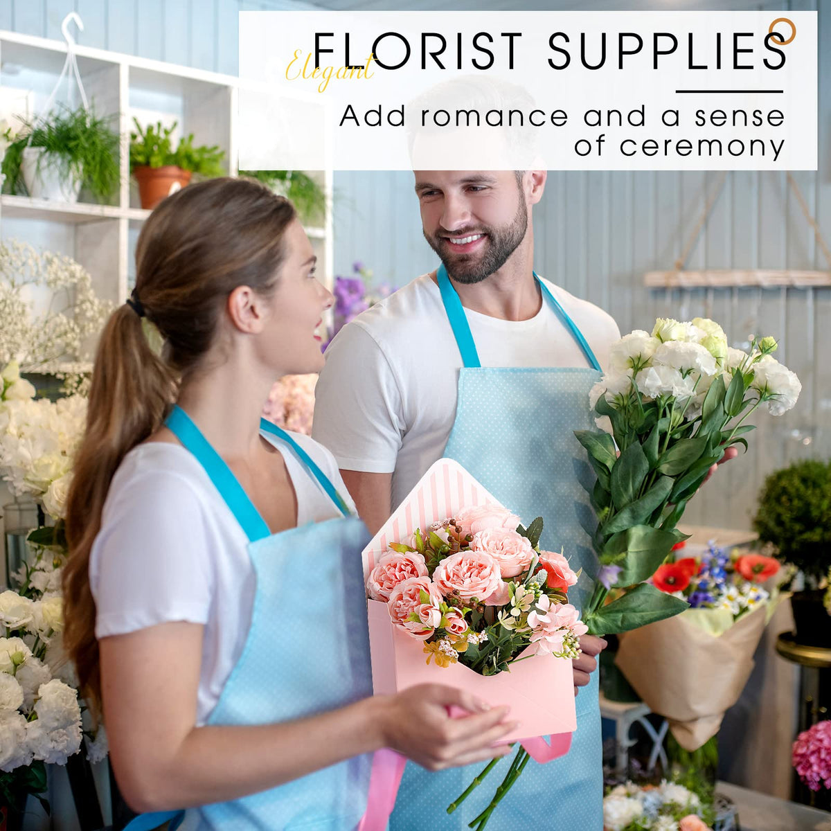 Geyee 16 Pcs Graduation Florist Bouquet Envelope Boxes Flower Bouquet Packaging Gift Paper Boxes Gift Wrapping Envelope Box Flower Bags for Mother's Day Valentines Wedding Party