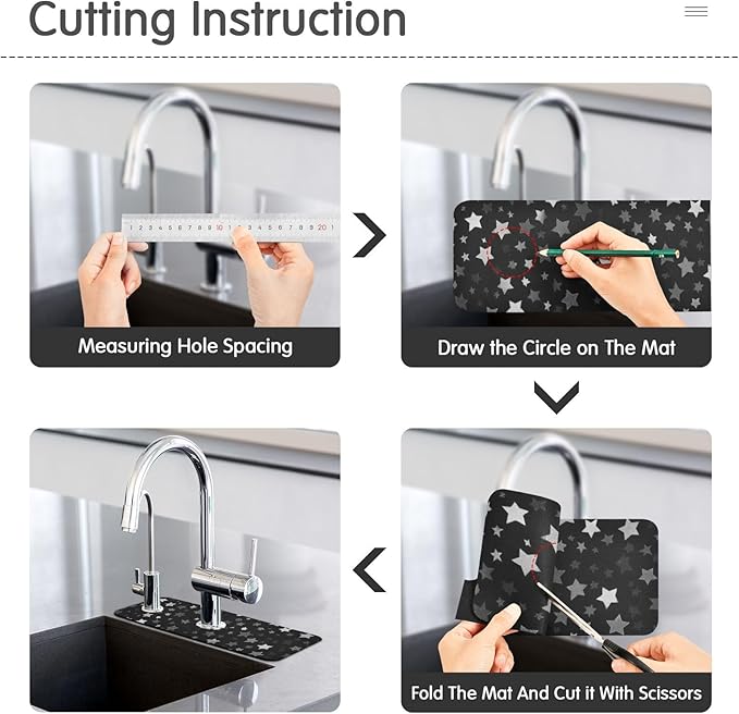 Kitchen Sink Splash Guard 1 PC 14.7 Inch Sink Faucet Mat Splash Guard