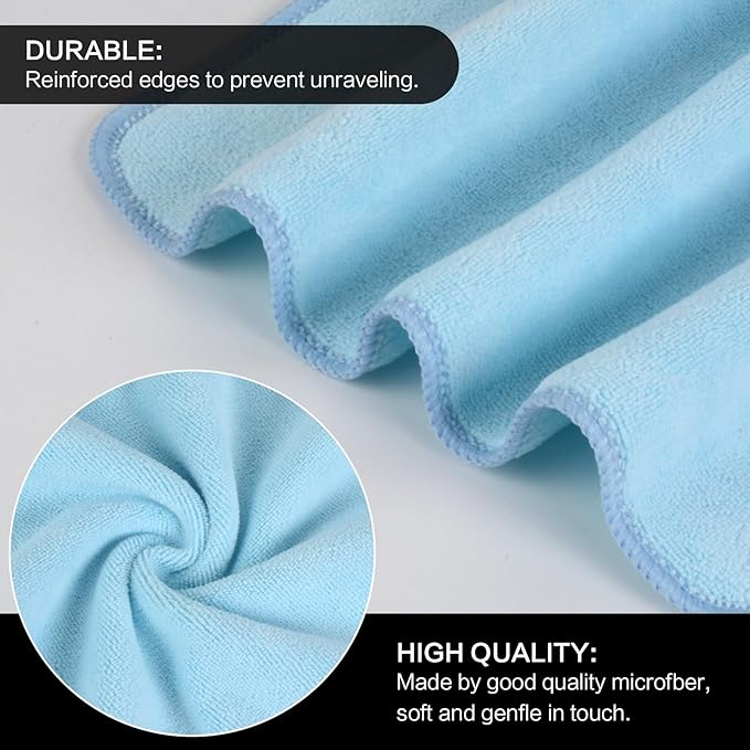 SINLAND Microfiber Facial Cloths Fast Drying Washcloth 12inch x 12inch