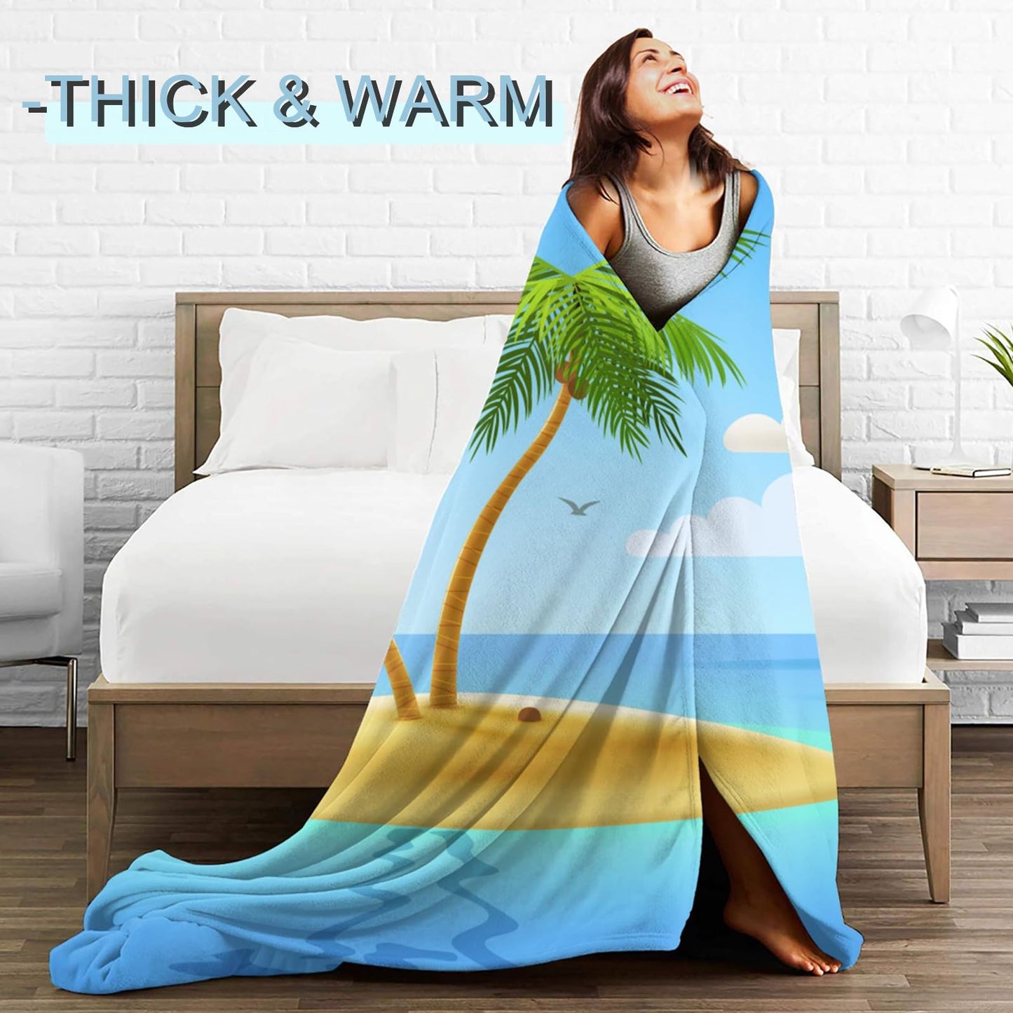 ainori Just a Girl Who Loves Books Flannel Blanket - Lightweight Soft Cozy Unique Gifts Blankets for Reader Lovers,Kids,Adult,Women, Cute Reading Nook Style Throw,Home Room Modern Decor 50x60in
