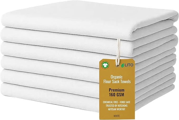 Flour Sack Towels | Tea Towel for Crafts| Kitchen Dish Cotton Blank Towel for