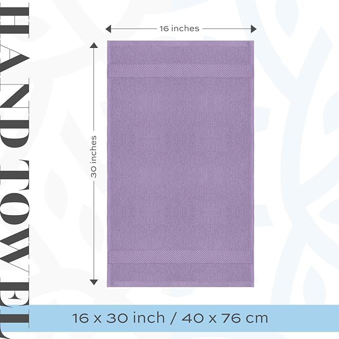 White Classic Luxury Lavender Hand Towels