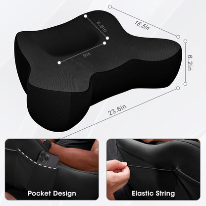 cooloo8 Lap Desk, Reading Pillow, Laptop Pillow for Lap, Portlands Portable Desk Pad for Bed, Couch, Car (Black)