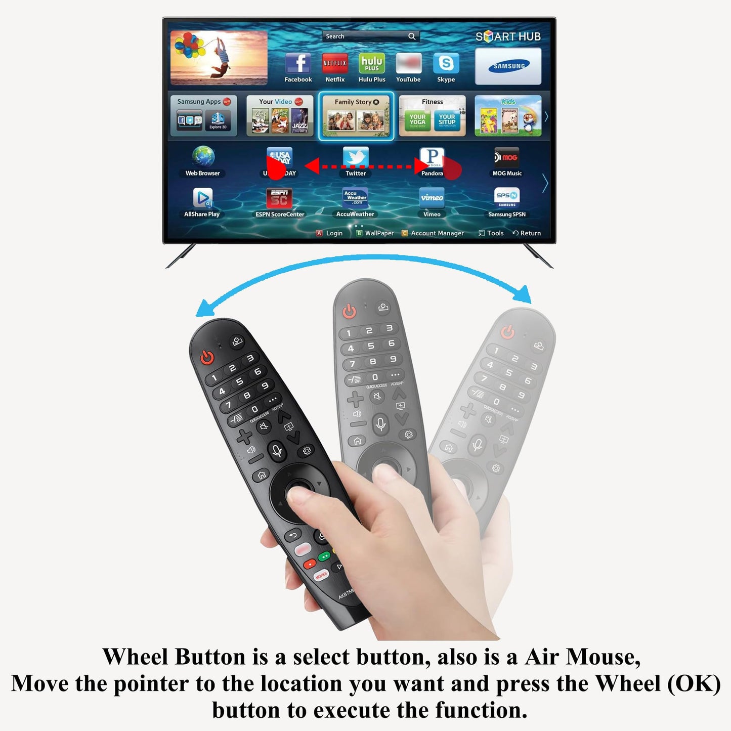 Voice Magic TV Remote for LG Smart TV 2019-2021 AKB75855501 Replace LG Magic Remote Control AN-MR20GA AN-MR19BA with Pointer Function