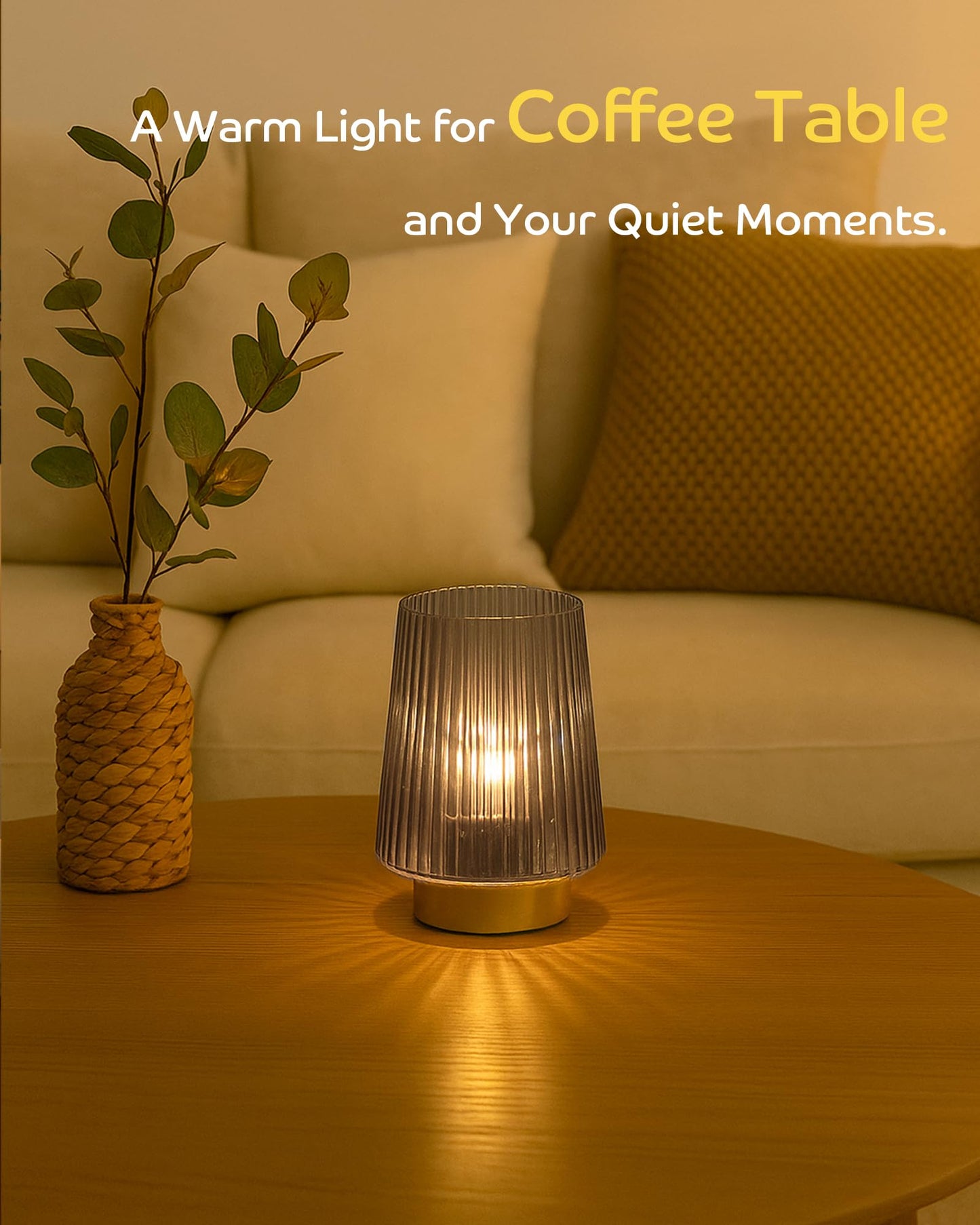 LUSHARBOR Battery Operated Lamp with Timer, Small Cozy Table Lamp for Dorm Room, Aesthetic Cordless Bedside Battery Lamp for Living Room/Shelf/Office Desk/Side Table Grey