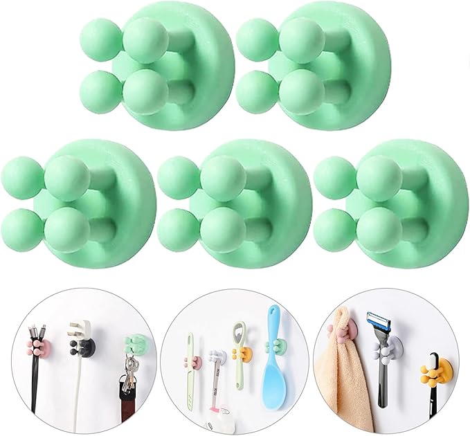 ZEZHOU 5Pcs Silicone Toothbrush Holders
