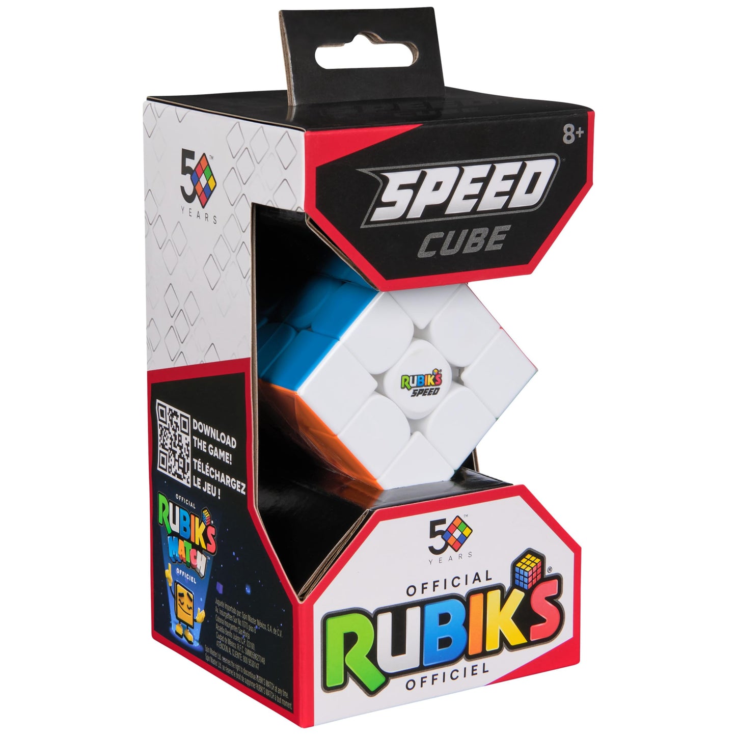 Rubik’s Cube, 3x3 Magnetic Speed Cube for super fast solves, problem-solving challenging brain teaser fidget toy for adults & kids ages 8+