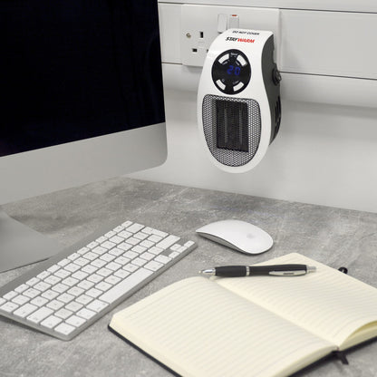 STAYWARM 500w Plugin Local (2m2) Power Heater / 2 Fan Speeds / 15 - 30C Temperature Control / 1-12 Hour Timer / Auto Shut Off - F2210WH