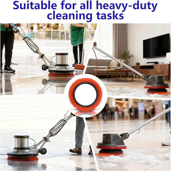237047 Orange Commercial Tile and Resilient Floor Scrub Brush Replacement