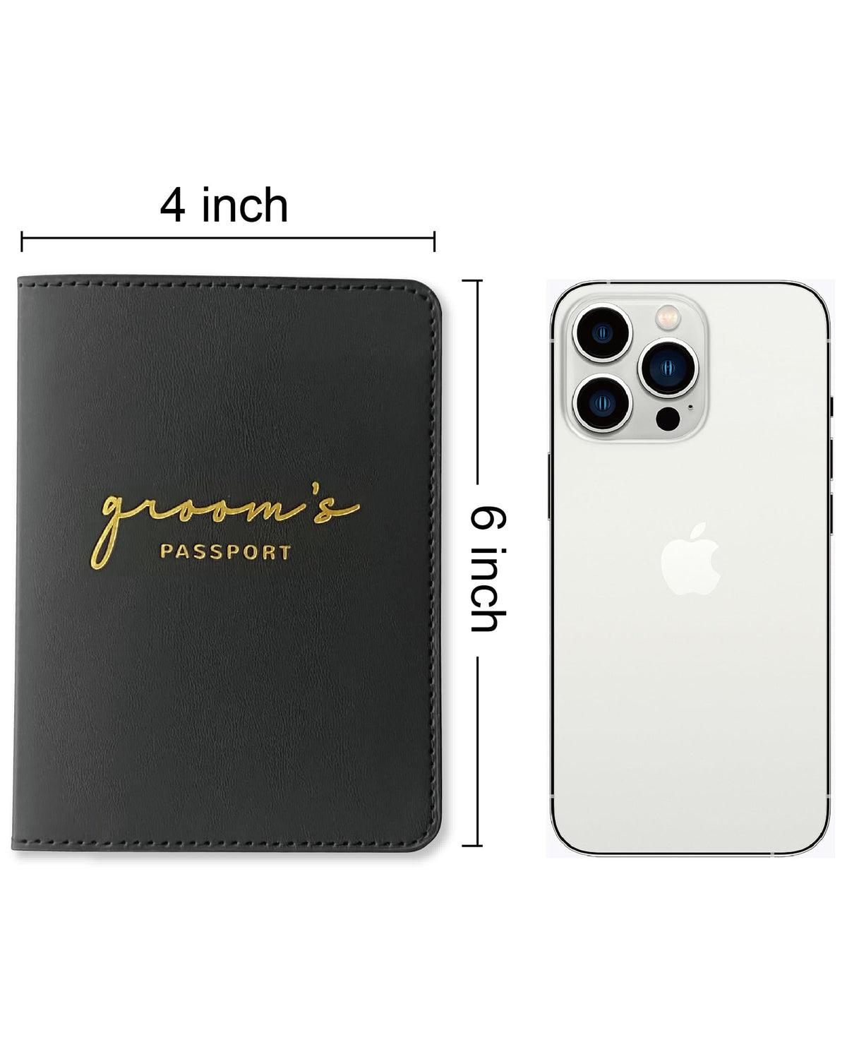 GroomBrideGifts Bride and Groom Passport Holder - Engagement Gifts for Couples | Wedding Travel Essentials for Couples | Honeymoon Gifts for Newlyweds