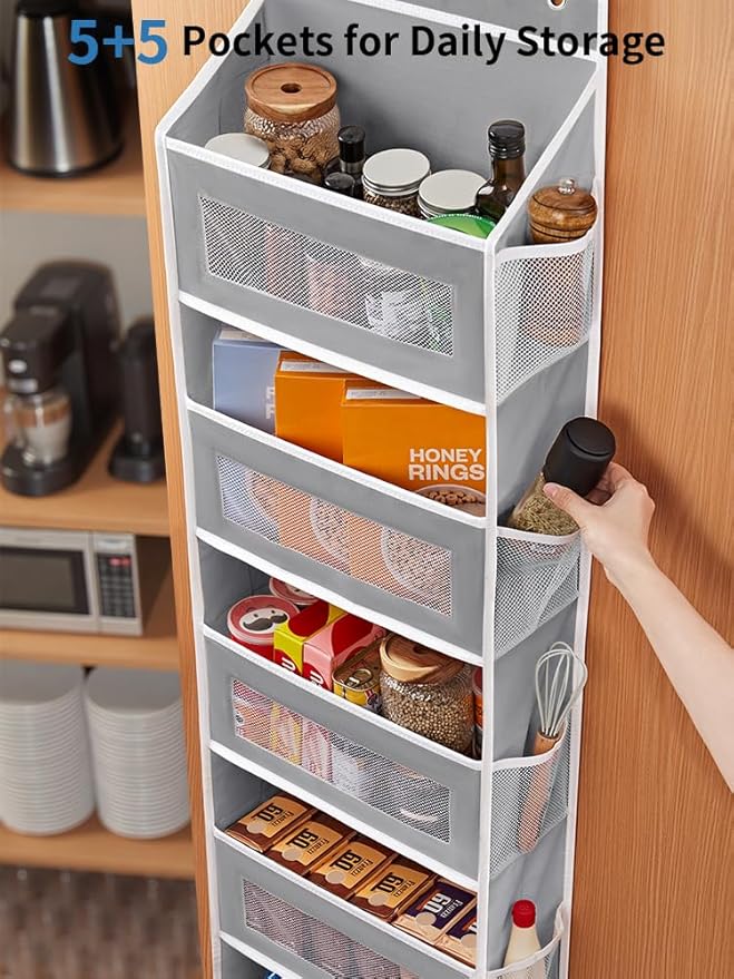 JARLINK Over The Door Organizer Storage, 5 Shelf Hanging Door Organizer