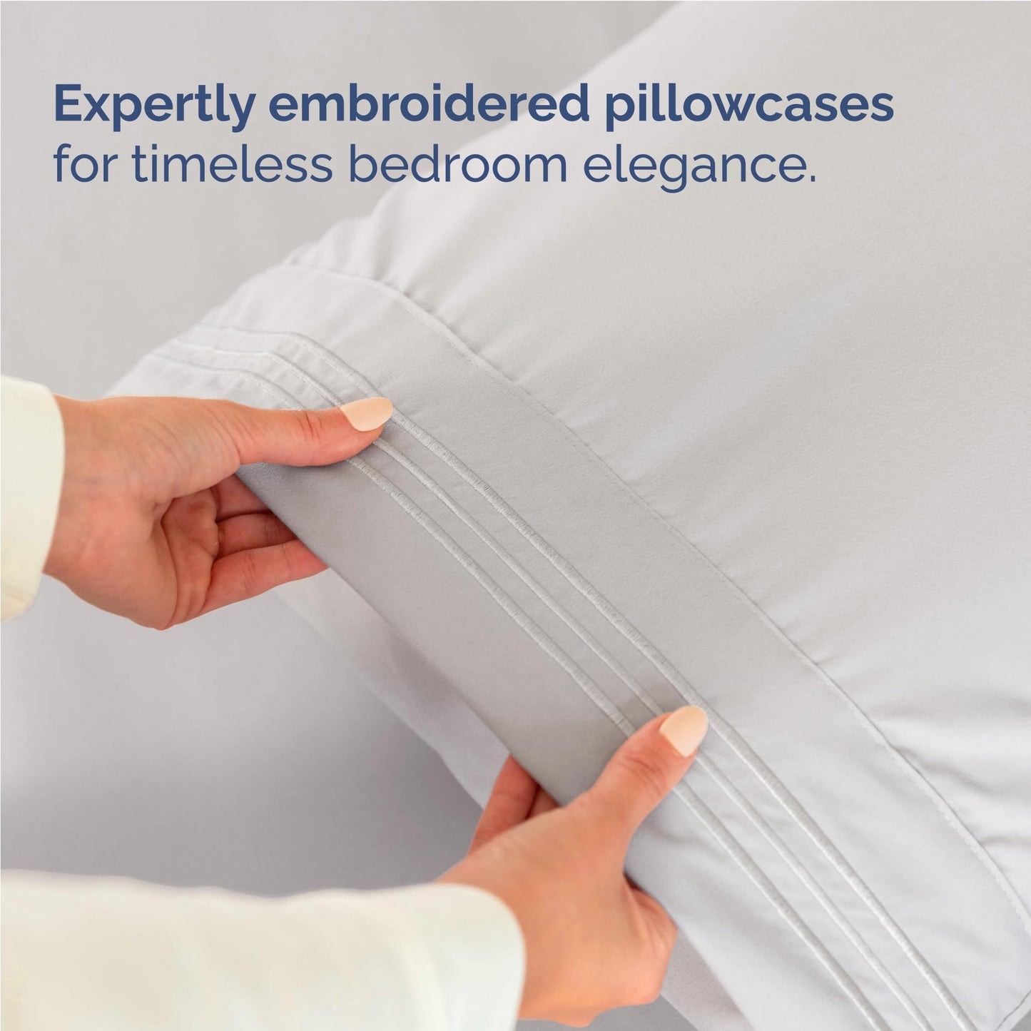 Full Size 4 Piece Sheet Set - Comfy Breathable & Cooling Sheets - Hotel Luxury Bed Sheets for Women & Men - Deep Pockets, Easy-Fit, Soft and Wrinkle Free Sheets - French Grey Oeko-Tex Bed Sheet Set